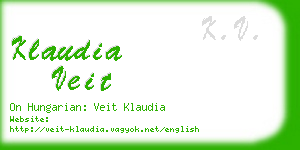 klaudia veit business card